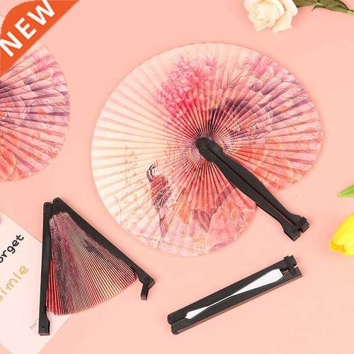 5Pcs Paper Folding Hand Fan Oriental Floral Fancy Fans Party
