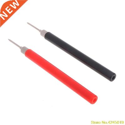 2pcs Spring Test Probe Tip Insulated Hook Wire Connector Lea