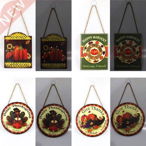 Rustic Fall Wreath Sign Wall Art Hanging Wood