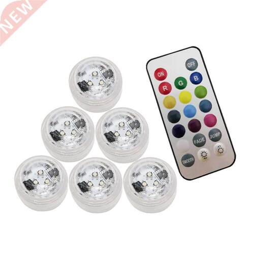 Battery Powered RGB Submersible LED Light IP68 Waterproof Un