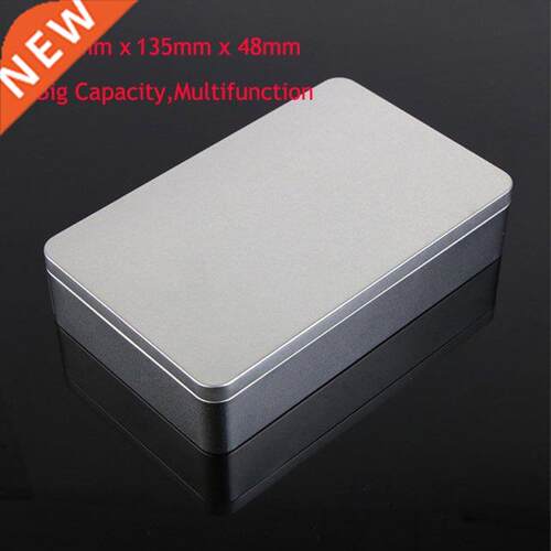 Reusable Metal Silver Big Storage Box Tin Empty Case Multipu