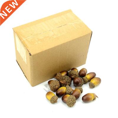 Cheap 20pcs 3cm Acorns Mini Artificial Fake Foam Fruits and