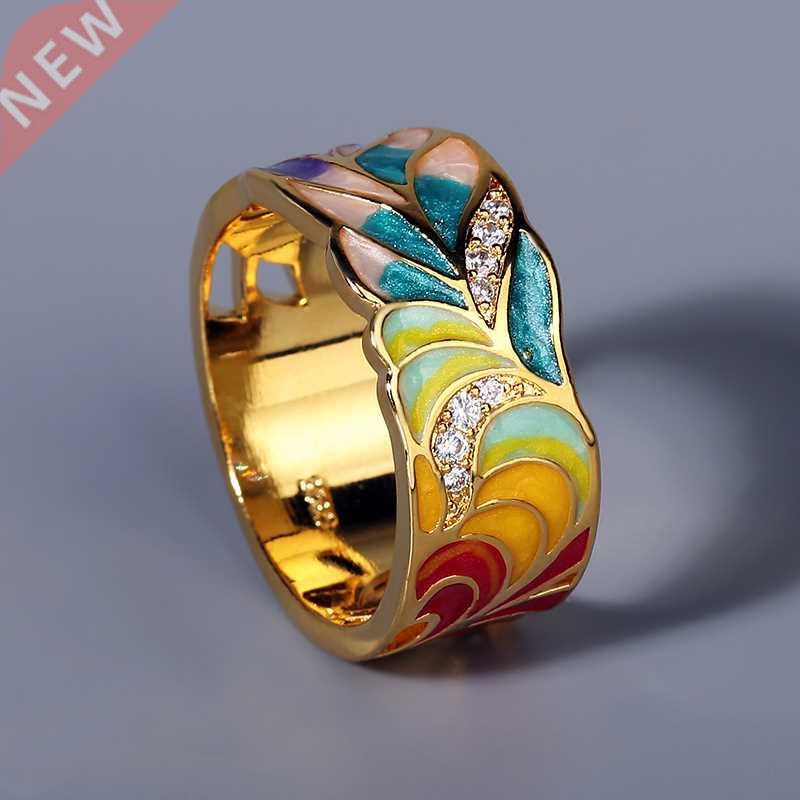 New Ladies Ring for Women 925 Silver Plated Fashion Ring Gol