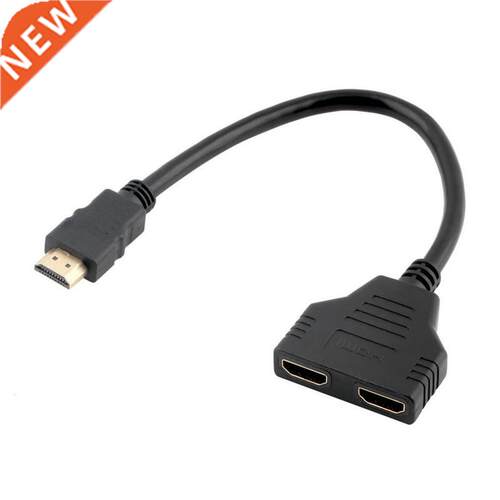 HDMI 1 Male To Dual HDMI 2 Female Y Splitter Adapter Cable F