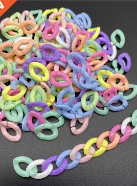 50pcs/Lot 16mm*11mm Acrylic Twisted Chains Assembled Parts B