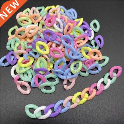 50pcs/Lot 16mm*11mm Acrylic Twisted Chains Assembled Parts B