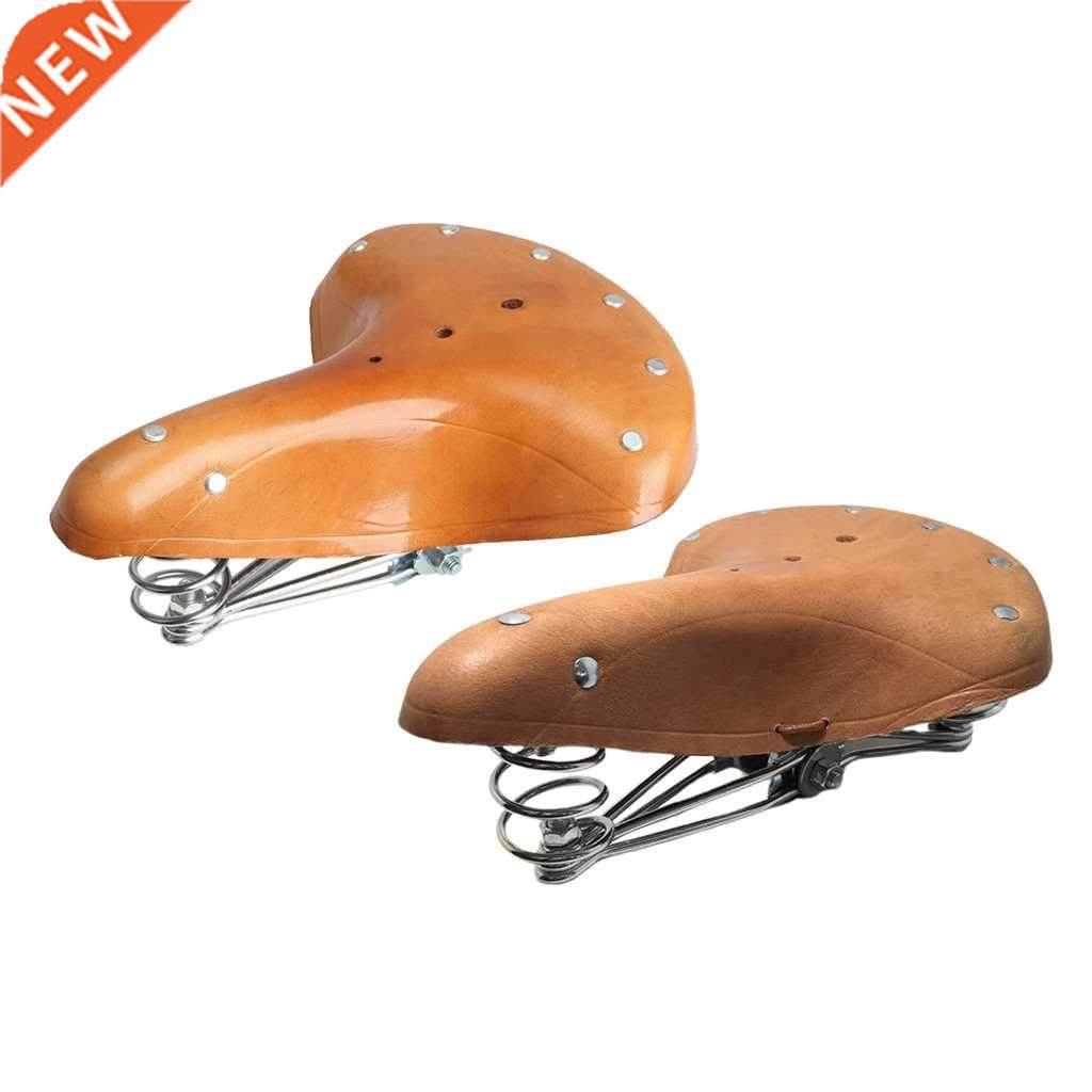 retro leather bicycle saddle seat custion road bike sport