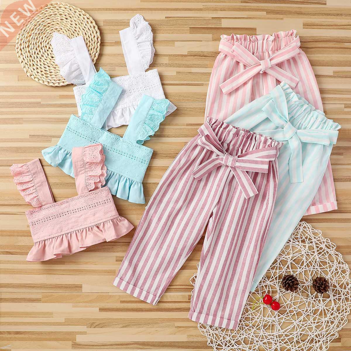 1-6T Summer Toddler Kid Baby Girls Clothes Set Ruffles Lace