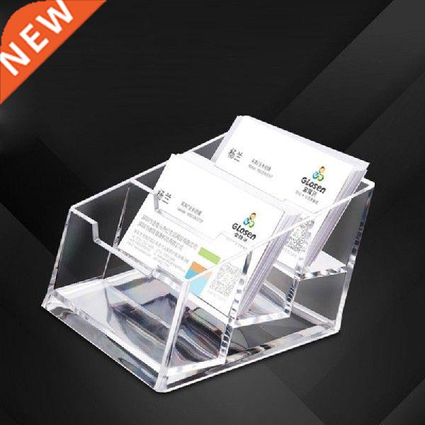 Desktop Office Business Card Holder Stand Clear Transparent