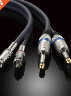 NEW DOUBLE 6.35 TO DOUBLE RCA MALE TO MALE CABLE AUDIO CABL