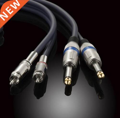 NEW DOUBLE 6.35 TO DOUBLE RCA MALE TO MALE CABLE AUDIO CABL