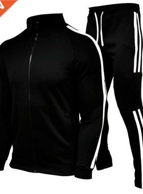 Men's Sets Two Piece Set Tracksuit Casual Zipper Jacke + Pan