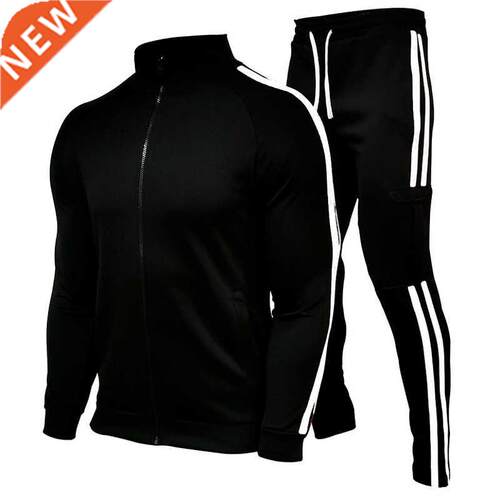 Men's Sets Two Piece Set Tracksuit Casual Zipper Jacke + Pan
