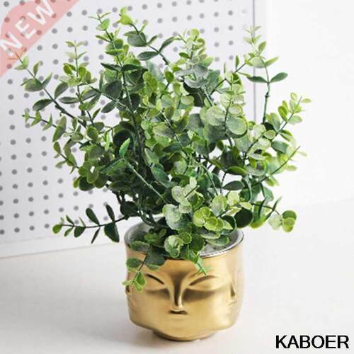 Household Dried Flowers And Green Plant Pot Ornaments