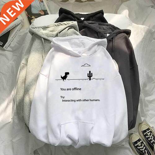 Autumn New Harajuku Kpop Women's Retro Hooded Dinosa
