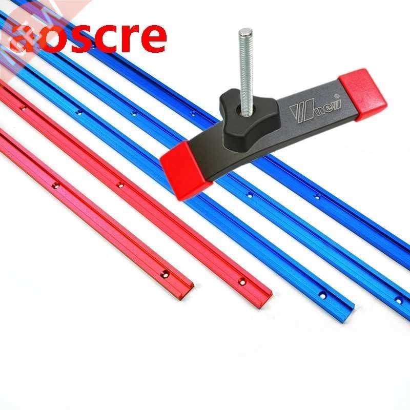 t track hold-down clamp 300-800mm woodworking chute rail t-t