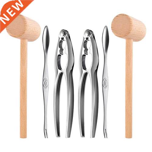 6Pcs Seafood Tools Set Including 2 Forks 2 Lobster Crackers