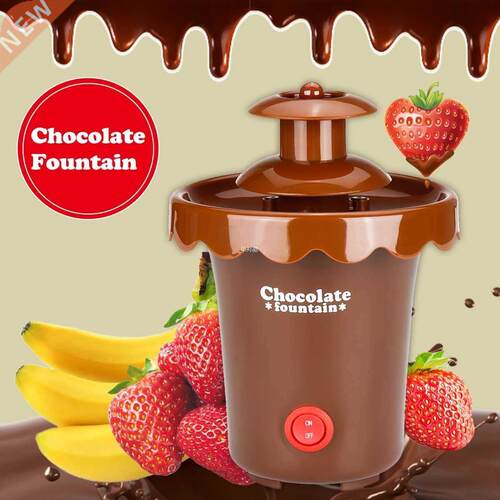 2 Tiers Mini Chocolate Fondue Fountain Party Waterfall Melti