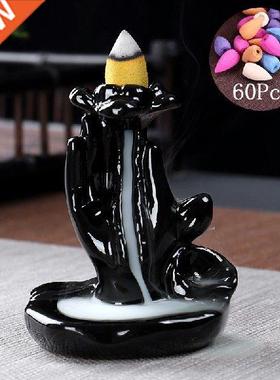 Ceramic Backflow Incense Burner New Creative Bergamot
