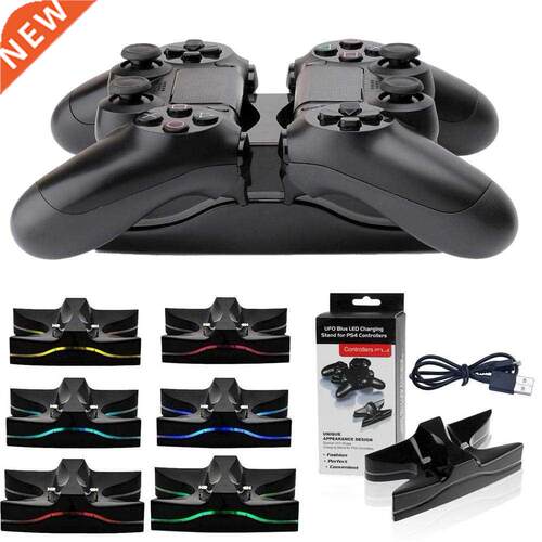 For Playstation 4 LED Dual Charger Station LED Dual Charger