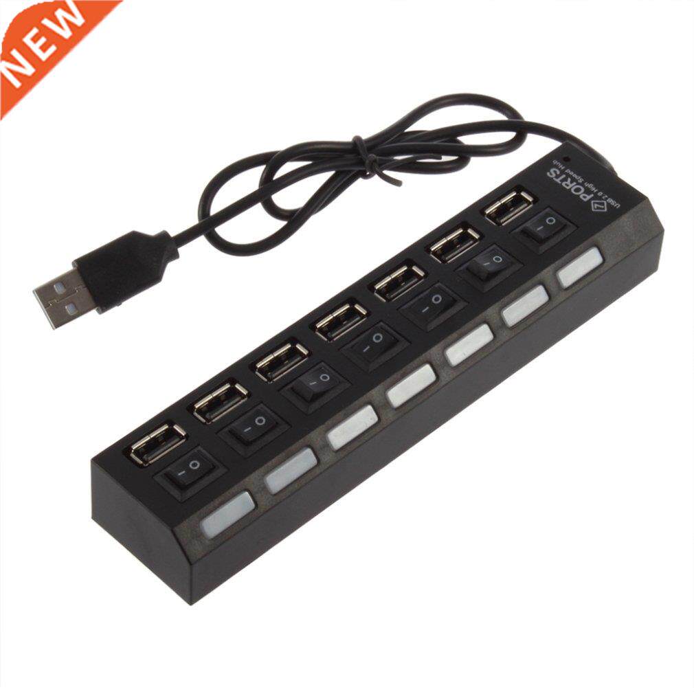 4 Ports/7 Ports LED USB 2.0 Adapter Hub Power on/off Switch