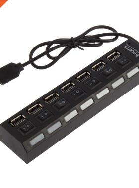 4 Ports/7 Ports LED USB 2.0 Adapter Hub Power on/off Switch