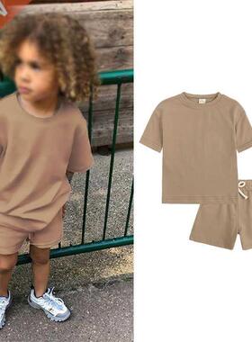 Children Boy Clothing Sets Summer Short Sleeve T-shirts and