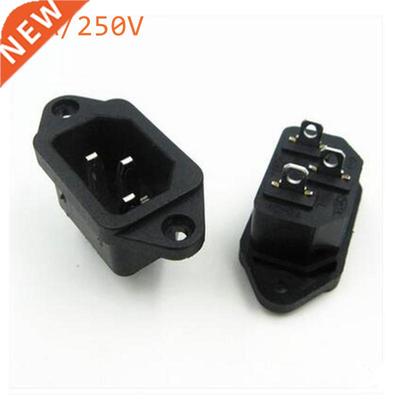 5pcs 3P IEC 320 C14 Male Plug Panel Power Inlet Sockets Conn