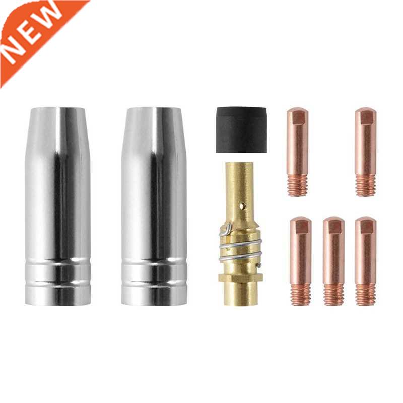 9Pcs/Set 15Ak Mig/ Welding Nozzle Contact Tips 0.8X25Mm M6 G
