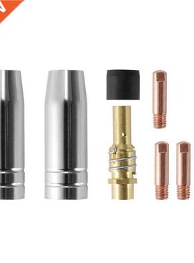 9Pcs/Set 15Ak Mig/ Welding Nozzle Contact Tips 0.8X25Mm M6 G