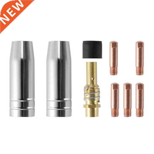 9Pcs/Set 15Ak Mig/ Welding Nozzle Contact Tips 0.8X25Mm M6 G