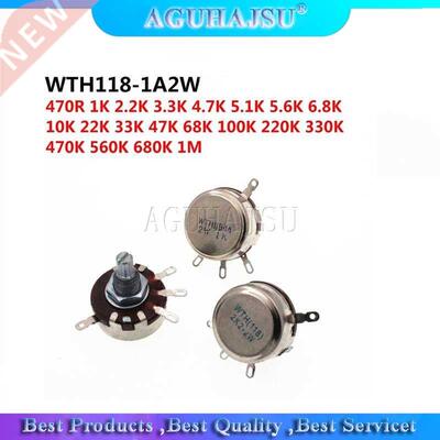 2PCS WTH118 2W 1A Potentiometer 1K 2.2K 4.7K 10K 22K 47K 100