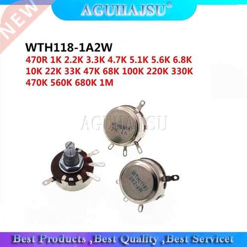 2PCS WTH118 2W 1A Potentiometer 1K 2.2K 4.7K 10K 22K 47K 100