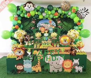1-9 Year Kids Boy Birthday Balloon Decor Jungle Safari First