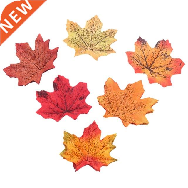 100 autumn/maple silk leaves multi coloured/wedding/decorati