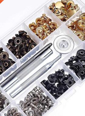 40Set 12.5MM Snap Fasteners Kit Snaps Buttons Press Studs Le