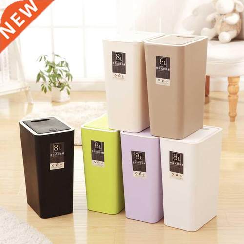 Trash Can Waste Bin For Kitchen Bathroom Toilet Narrow Type