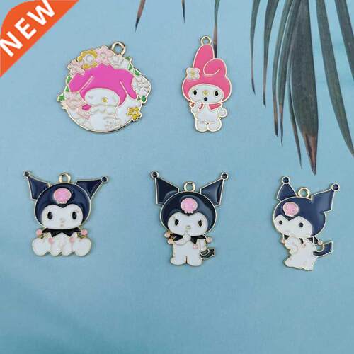10pcs/lot Cartoon Animals Enamel Charms Cute Dog Bunny Bear