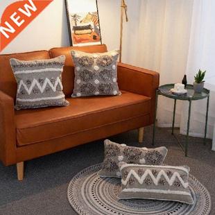 Woven Tufted Boho Throw Pillow Cover Morocco Decorative