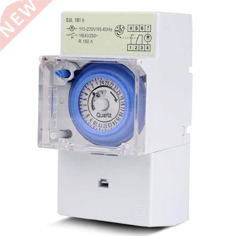 Din Rail Mechanical Timer Switch AC 220V 16A 24H 8 Settings