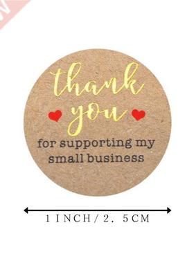 100-500pcs Gold Foil Thank You For Celebrating With Us Stick