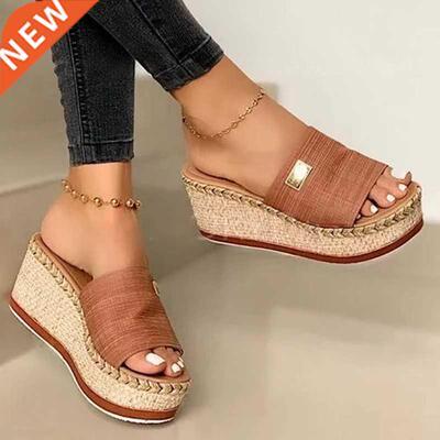 Summer Wedges Slppers Platform Hgh Heels Women Slpper Lad