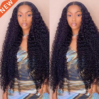 Deep Wave Frontal Wig 13x4 HD Transparent Lace Wigs Remy Bra