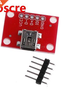 Mini USB Adapter Plate Breakout Board For USB Mini-B Extensi
