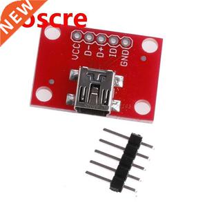 Mini USB Adapter Plate Breakout Board For USB Mini-B Extensi