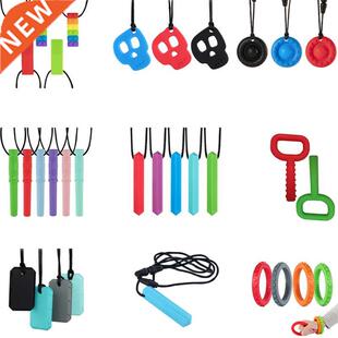 ecklace for Teething Autism Biting Chewing Baby Care BPA Fre