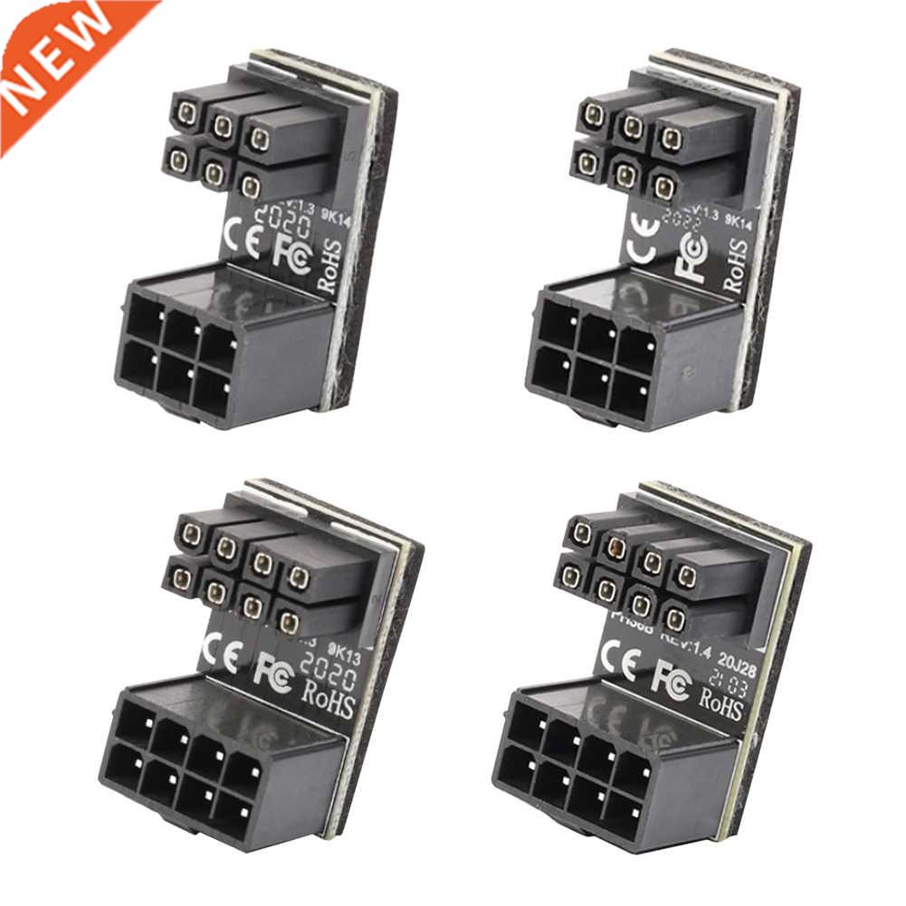 ATX 6 8 Pin Female to Male 180 Degree Angled Adapter 6Pin 8P