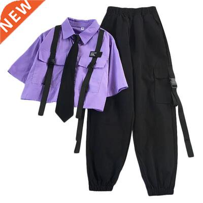 2022 Autumn Sreetwear Pants High-Waist Straight Ribbon Cargo