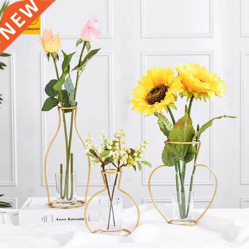 Nordic Style vase decoration home Golden Iron Art Wire