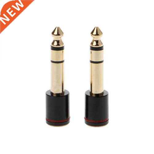 2 Pcs Copper 6.5mm Male Plug To .5mm Stereo Female Headpho